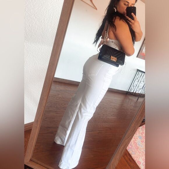 High waisted white jeans - Picture 3 of 7